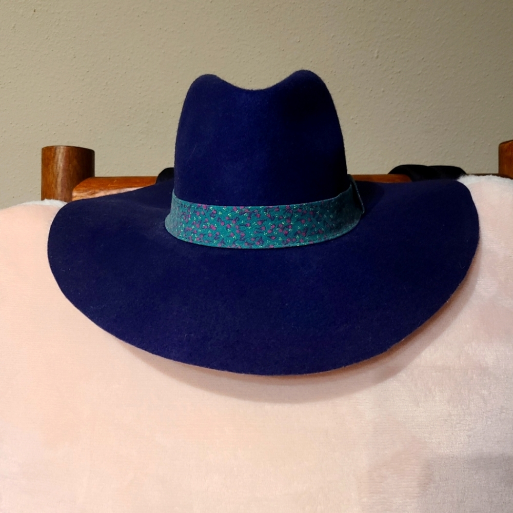 Blue Floppy fedora hat